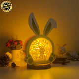 Easter 5 - Paper Cut Bunny Light Box File - Cricut File - 10,2x7,3 Inches - LightBoxGoodMan - LightboxGoodman