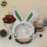 Easter 5 - Paper Cut Bunny Light Box File - Cricut File - 10,2x7,3 Inches - LightBoxGoodMan - LightboxGoodman