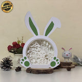 Easter 5 - Paper Cut Bunny Light Box File - Cricut File - 10,2x7,3 Inches - LightBoxGoodMan - LightboxGoodman