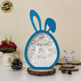 Easter 5 - Paper Cut Bunny Light Box File - Cricut File - 6.4x10.9 Inches - LightBoxGoodMan - LightboxGoodman