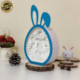 Easter 5 - Paper Cut Bunny Light Box File - Cricut File - 6.4x10.9 Inches - LightBoxGoodMan - LightboxGoodman