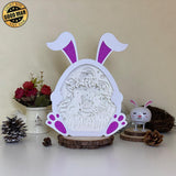 Easter 5 - Paper Cut Bunny Light Box File - Cricut File - 9,7x7,5 Inches - LightBoxGoodMan - LightboxGoodman