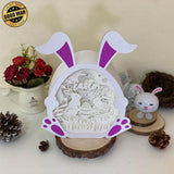 Easter 5 - Paper Cut Bunny Light Box File - Cricut File - 9,7x7,5 Inches - LightBoxGoodMan - LightboxGoodman