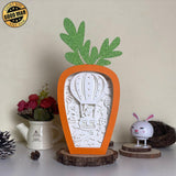 Easter 5 - Paper Cut Carrot Light Box File - Cricut File - 5.5x11.4 Inches - LightBoxGoodMan - LightboxGoodman