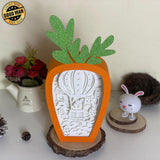 Easter 5 - Paper Cut Carrot Light Box File - Cricut File - 5.5x11.4 Inches - LightBoxGoodMan - LightboxGoodman