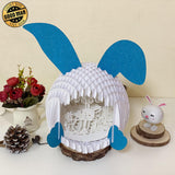 Easter 6 - Easter Bunny 3D Pop-up File - Cricut File - 12.6x7.5" - LightBoxGoodMan - LightboxGoodman