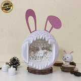 Easter 6 - Easter Rabbit 3D Pop-up File - Cricut File - 12.9x7.45" - LightBoxGoodMan - LightboxGoodman