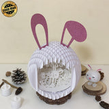 Easter 6 - Easter Rabbit 3D Pop-up File - Cricut File - 12.9x7.45" - LightBoxGoodMan - LightboxGoodman