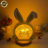 Easter 6 - Paper Cut Bunny Light Box File - Cricut File - 10,2x7,3 Inches - LightBoxGoodMan - LightboxGoodman