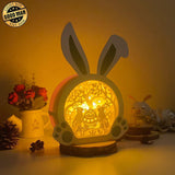 Easter 6 - Paper Cut Bunny Light Box File - Cricut File - 10,2x7,3 Inches - LightBoxGoodMan - LightboxGoodman