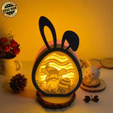 Easter 6 - Paper Cut Bunny Light Box File - Cricut File - 6.4x10.9 Inches - LightBoxGoodMan - LightboxGoodman