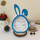 Easter 6 - Paper Cut Bunny Light Box File - Cricut File - 6.4x10.9 Inches - LightBoxGoodMan - LightboxGoodman