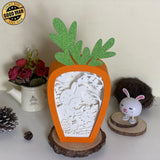 Easter 6 - Paper Cut Carrot Light Box File - Cricut File - 5.5x11.4 Inches - LightBoxGoodMan - LightboxGoodman