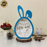 Easter 7 - Paper Cut Bunny Light Box File - Cricut File - 6.4x10.9 Inches - LightBoxGoodMan - LightboxGoodman