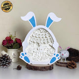 Easter 7 - Paper Cut Bunny Light Box File - Cricut File - 9,7x7,5 Inches - LightBoxGoodMan - LightboxGoodman