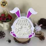 Easter 7 - Paper Cut Bunny Light Box File - Cricut File - 9,7x7,5 Inches - LightBoxGoodMan - LightboxGoodman