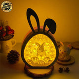 Easter 9 - Paper Cut Bunny Light Box File - Cricut File - 6.4x10.9 Inches - LightBoxGoodMan - LightboxGoodman