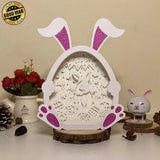 Easter 9 - Paper Cut Bunny Light Box File - Cricut File - 9,7x7,5 Inches - LightBoxGoodMan - LightboxGoodman