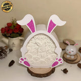 Easter 9 - Paper Cut Bunny Light Box File - Cricut File - 9,7x7,5 Inches - LightBoxGoodMan - LightboxGoodman