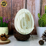 Easter Bunny 2 - Easter Egg 3D Pop-up File - Cricut File - 5.8x4.8" - LightBoxGoodMan - LightboxGoodman