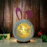 Easter Bunny 2 - Easter Rabbit 3D Pop-up File - Cricut File - 12.9x7.45" - LightBoxGoodMan - LightboxGoodman