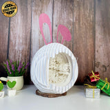 Easter Bunny 2 - Easter Rabbit 3D Pop-up File - Cricut File - 12.9x7.45" - LightBoxGoodMan - LightboxGoodman