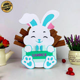 Easter Bunny Basket - Easter Candy Box Paper Cutting File - 5.6x8.4" - Cricut File - LightBoxGoodMan - LightboxGoodman