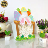 Easter Bunny - Bunny Easter Basket Papercut Lightbox File - Cricut File - 6,8x8,7 Inches - LightBoxGoodMan - LightboxGoodman