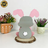 Easter Bunny Card - Easter Candy Treat Holder Paper Cutting File - 4.3x3.2" - Cricut File - LightBoxGoodMan - LightboxGoodman