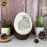 Easter Bunny - Easter Egg 3D Pop-up File - Cricut File - 5.8x4.8" - LightBoxGoodMan - LightboxGoodman