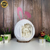 Easter Bunny - Easter Rabbit 3D Pop-up File - Cricut File - 12.9x7.45" - LightBoxGoodMan - LightboxGoodman