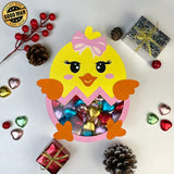 Easter Chick 1 - Easter Candy Box Paper Cutting File - 9.9x7.3" - Cricut File - LightBoxGoodMan - LightboxGoodman