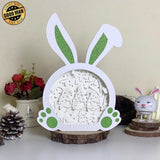 Easter Gnome 1 - Paper Cut Bunny Light Box File - Cricut File - 10,2x7,3 Inches - LightBoxGoodMan - LightboxGoodman