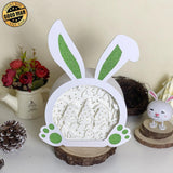 Easter Gnome 1 - Paper Cut Bunny Light Box File - Cricut File - 10,2x7,3 Inches - LightBoxGoodMan - LightboxGoodman