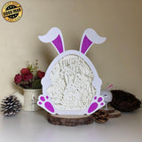 Easter Gnome 1 - Paper Cut Bunny Light Box File - Cricut File - 9,7x7,5 Inches - LightBoxGoodMan - LightboxGoodman