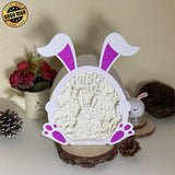 Easter Gnome 1 - Paper Cut Bunny Light Box File - Cricut File - 9,7x7,5 Inches - LightBoxGoodMan - LightboxGoodman