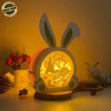 Easter Gnome 2 - Paper Cut Bunny Light Box File - Cricut File - 10,2x7,3 Inches - LightBoxGoodMan - LightboxGoodman