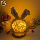 Easter Gnome 2 - Paper Cut Bunny Light Box File - Cricut File - 10,2x7,3 Inches - LightBoxGoodMan - LightboxGoodman