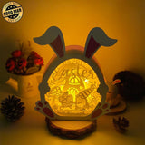 Easter Gnome 2 - Paper Cut Bunny Light Box File - Cricut File - 9,7x7,5 Inches - LightBoxGoodMan - LightboxGoodman