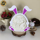 Easter Gnome 2 - Paper Cut Bunny Light Box File - Cricut File - 9,7x7,5 Inches - LightBoxGoodMan - LightboxGoodman