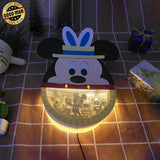 Easter - Mickey Easter Egg Papercut Lightbox File - Cricut File - 9.6x7 Inches - LightBoxGoodMan - LightboxGoodman