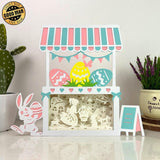 Easter - Paper Cut Easter Shop Light Box File - Cricut File - 8x9.5 Inches - LightBoxGoodMan - LightboxGoodman