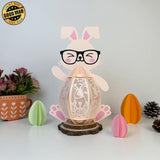 Easter Rabbit - Easter Bunny 3D Lantern File - 7x11" - Cricut File - LightBoxGoodMan - LightboxGoodman