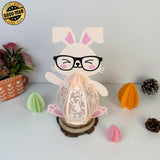 Easter Rabbit - Easter Bunny 3D Lantern File - 7x11" - Cricut File - LightBoxGoodMan - LightboxGoodman