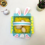 Easter Treat Basket - Easter Candy Box Paper Cutting File - 6.2x4.5" - Cricut File - LightBoxGoodMan - LightboxGoodman