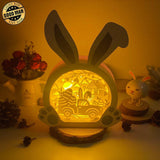 Easter Truck 1 - Paper Cut Bunny Light Box File - Cricut File - 10,2x7,3 Inches - LightBoxGoodMan - LightboxGoodman