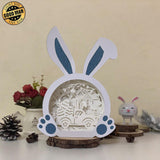 Easter Truck 1 - Paper Cut Bunny Light Box File - Cricut File - 10,2x7,3 Inches - LightBoxGoodMan - LightboxGoodman