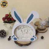 Easter Truck 1 - Paper Cut Bunny Light Box File - Cricut File - 10,2x7,3 Inches - LightBoxGoodMan - LightboxGoodman