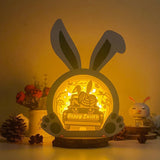 Easter Truck 2 - Paper Cut Bunny Light Box File - Cricut File - 10,2x7,3 Inches - LightBoxGoodMan - LightboxGoodman