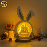 Easter Truck 2 - Paper Cut Bunny Light Box File - Cricut File - 10,2x7,3 Inches - LightBoxGoodMan - LightboxGoodman